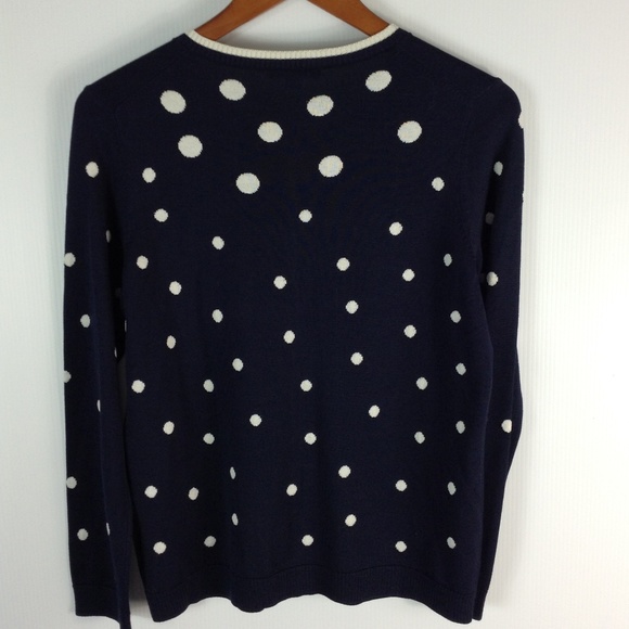 Pendleton Blue and white polka dot cardigan size medium - Picture 5 of 6